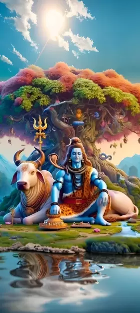  Lord Shiva Under the Sacred Tree Wallpaper