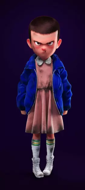 eleven stranger things season 1 digital fan art