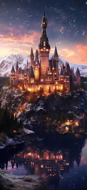 Enchanting Castle on Mountaintop