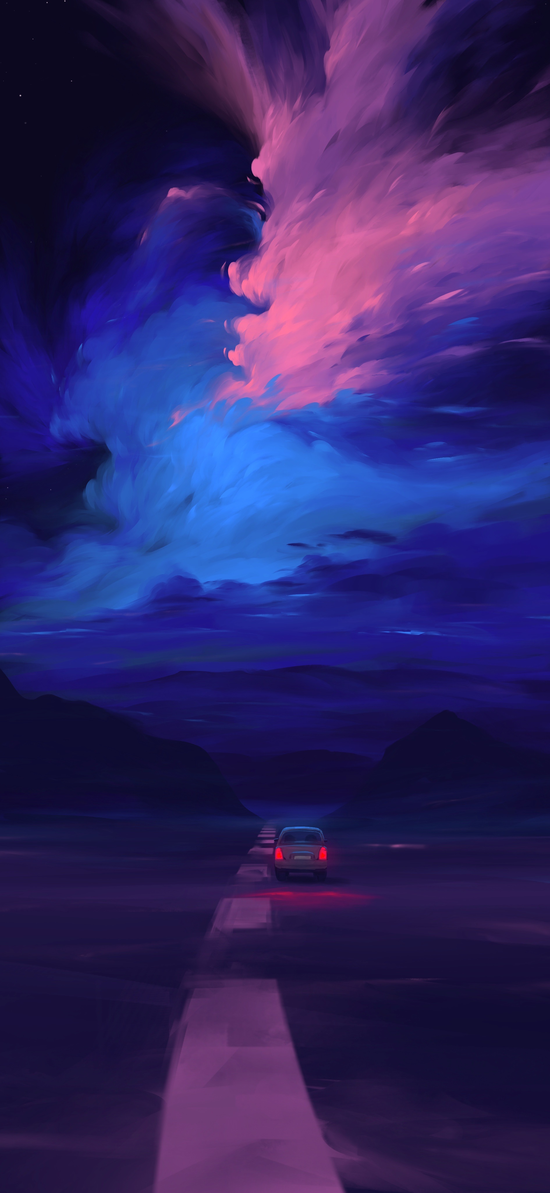 Lonely Night Drive: A Peaceful Journey