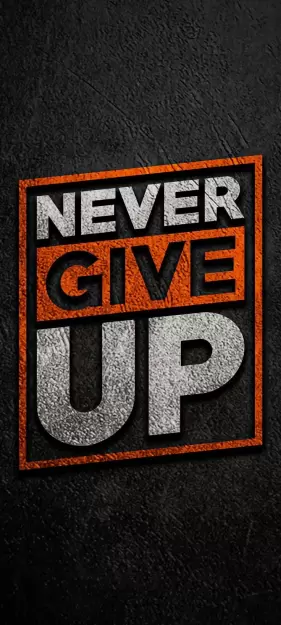 Never Give Up: Inspirational Motivational Quote for Perseverance and Success