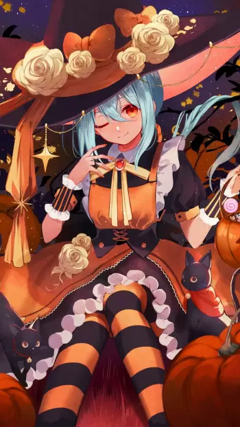 halloween anime hd wallpaper